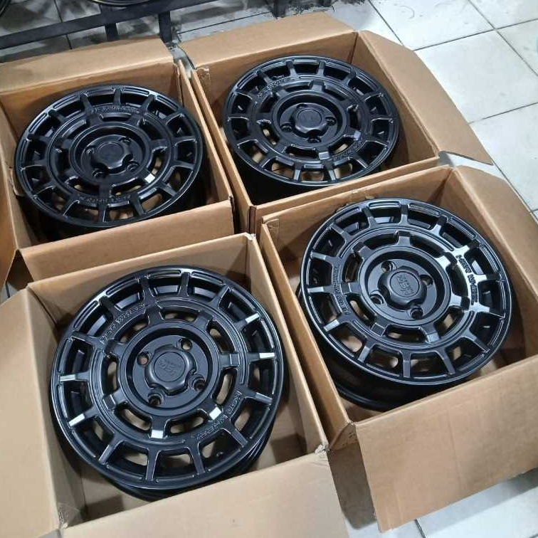 velg mobil hsr metawai ring 14 warna black pcd 4x100 /velg mobil model retro promo velg hsr r14