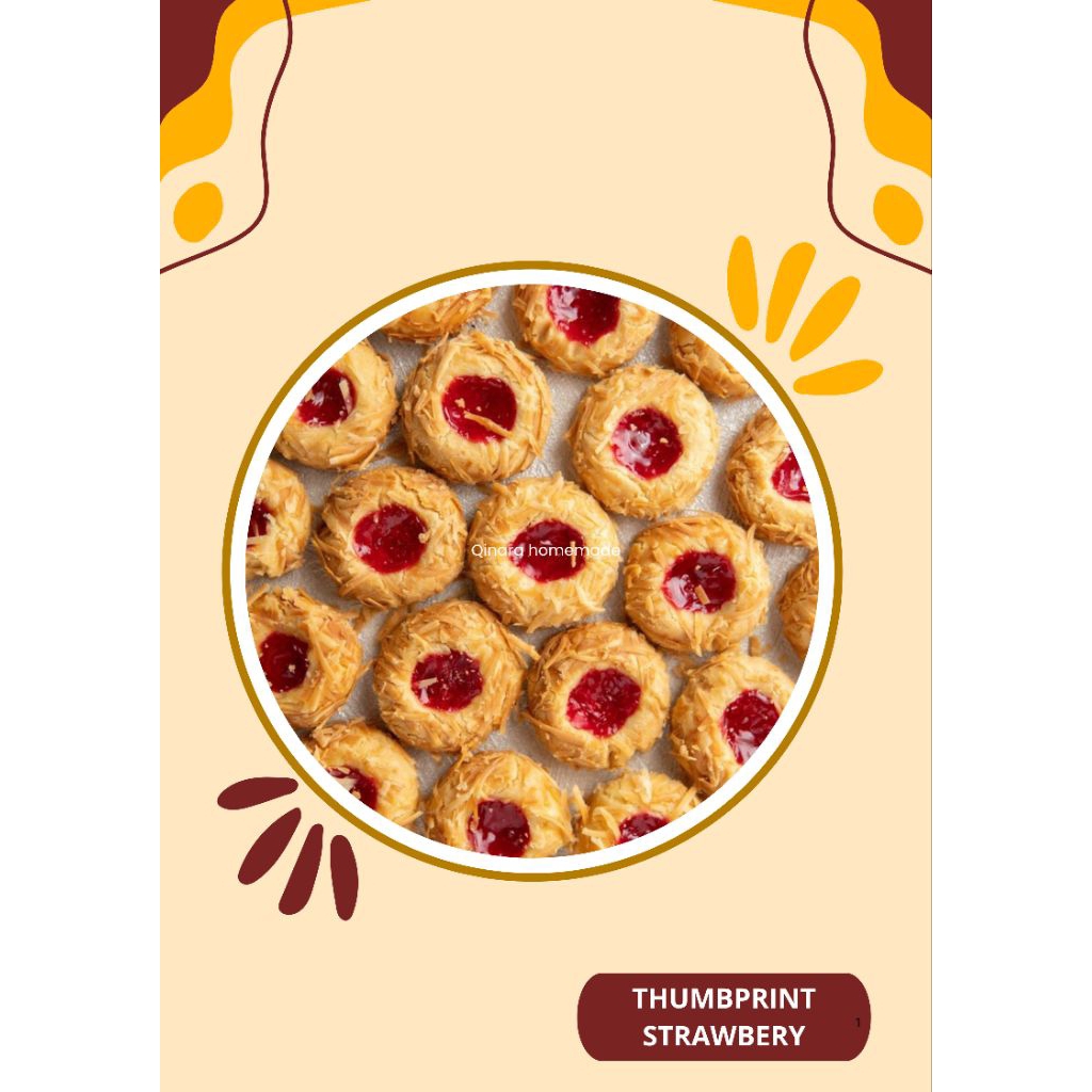 Thumbprint coklat  Thumbprin strawbery dan Thumbprint blueberry