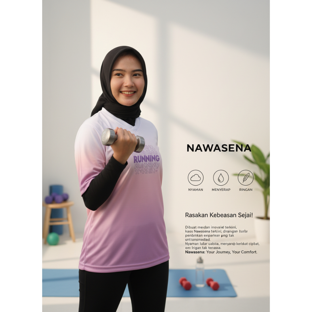 Baju Jersey Running, jersey gym, jersey lari wanita Full Printing 05