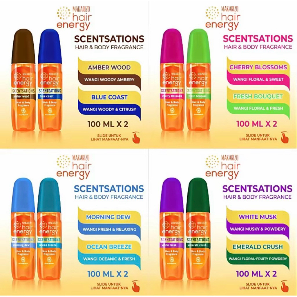 NS - Makarizo Hair Energy Scentsations Hair Fragrance 100ml / Parfum Rambut / Perfume Hair / Parfum 