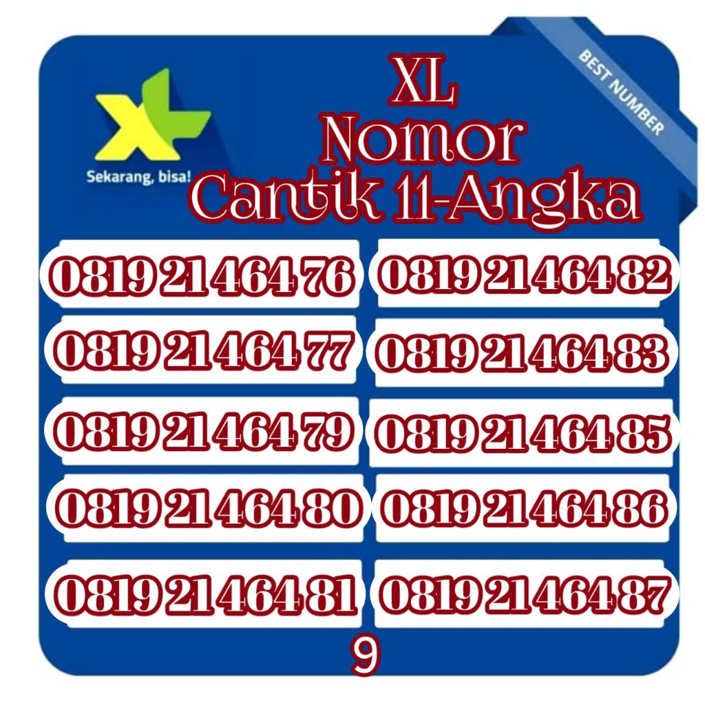 promo perdana XL nomor cantik 11angka(Cek Deskripsi)
