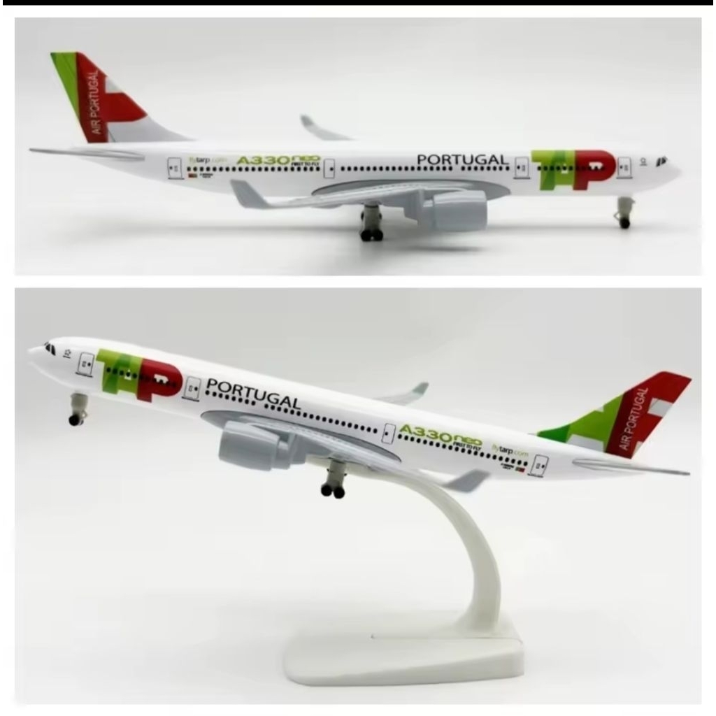 Miniatur Pesawat TAP Portugal Airbus A330 Panjang 20cm