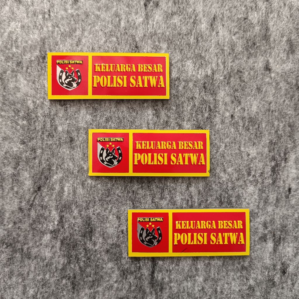 Stiker Plat Motor Keluarga Besar Polisi Satwa / Stiker Plat Motor Polisi Satwa