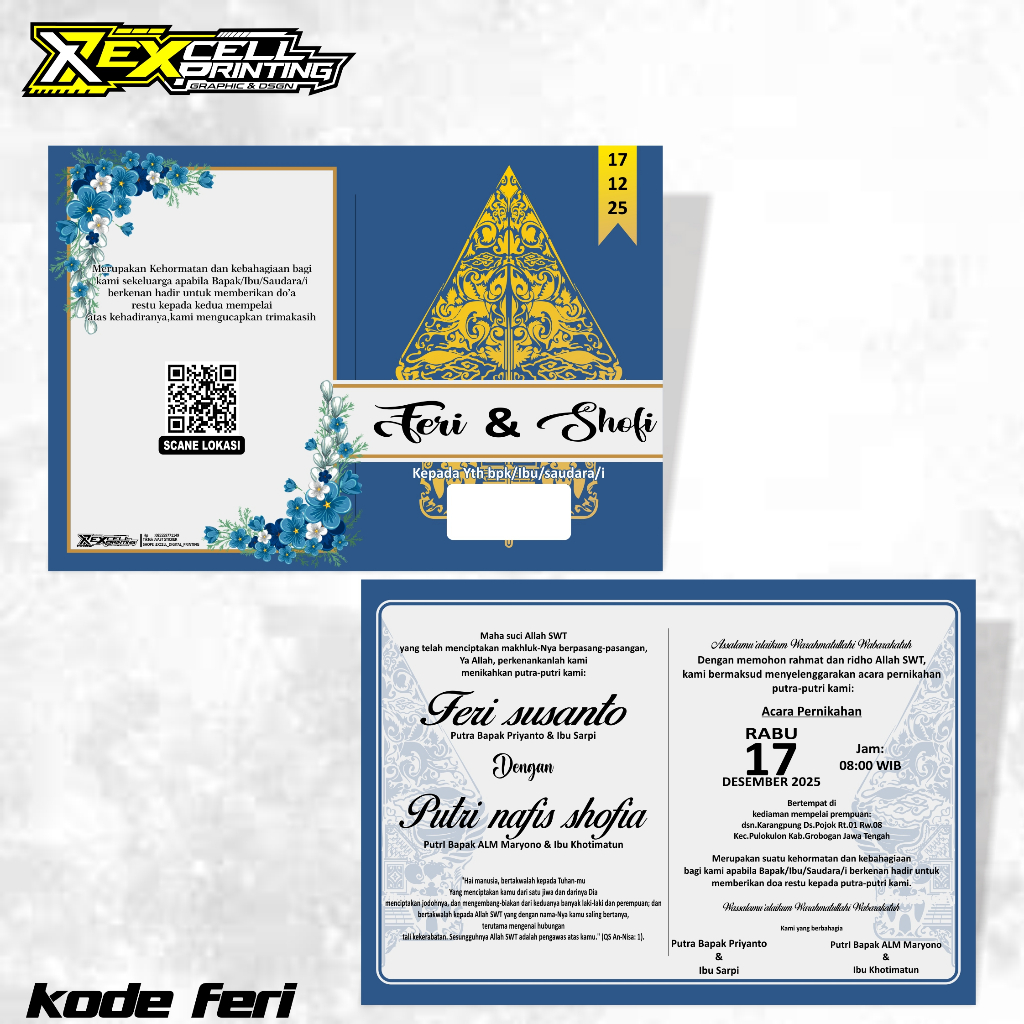 promo Undangan Pernikahan Jawa / Undangan ngunduh Mantu terbaru new desain mewah elgan