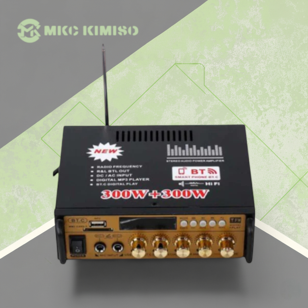 Amplifier BT-198E ECHO Amplifier Karaoke Bluetooth Power Amplifier Mini