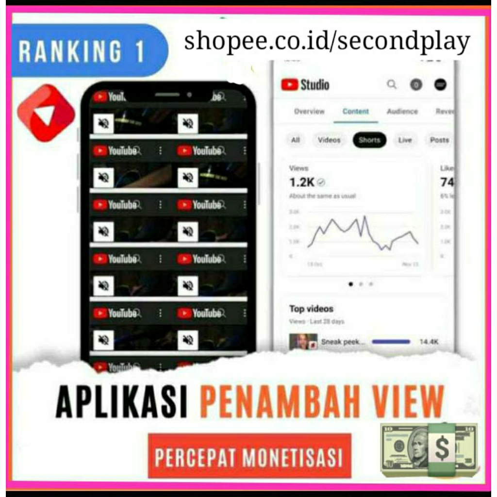 APLIKASI PENAMBAH VIEW YUTUB MULTI TAP