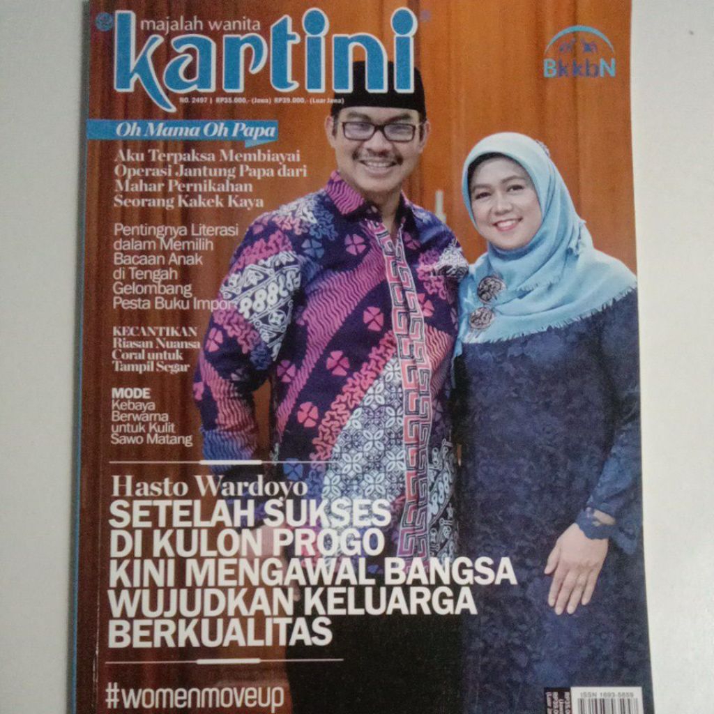 Majalah Kartini Tahun 2019 Cover Hasto Wardoyo (Walikota Yogyakarta) & Dwikisworo Setyowireni Wardoy