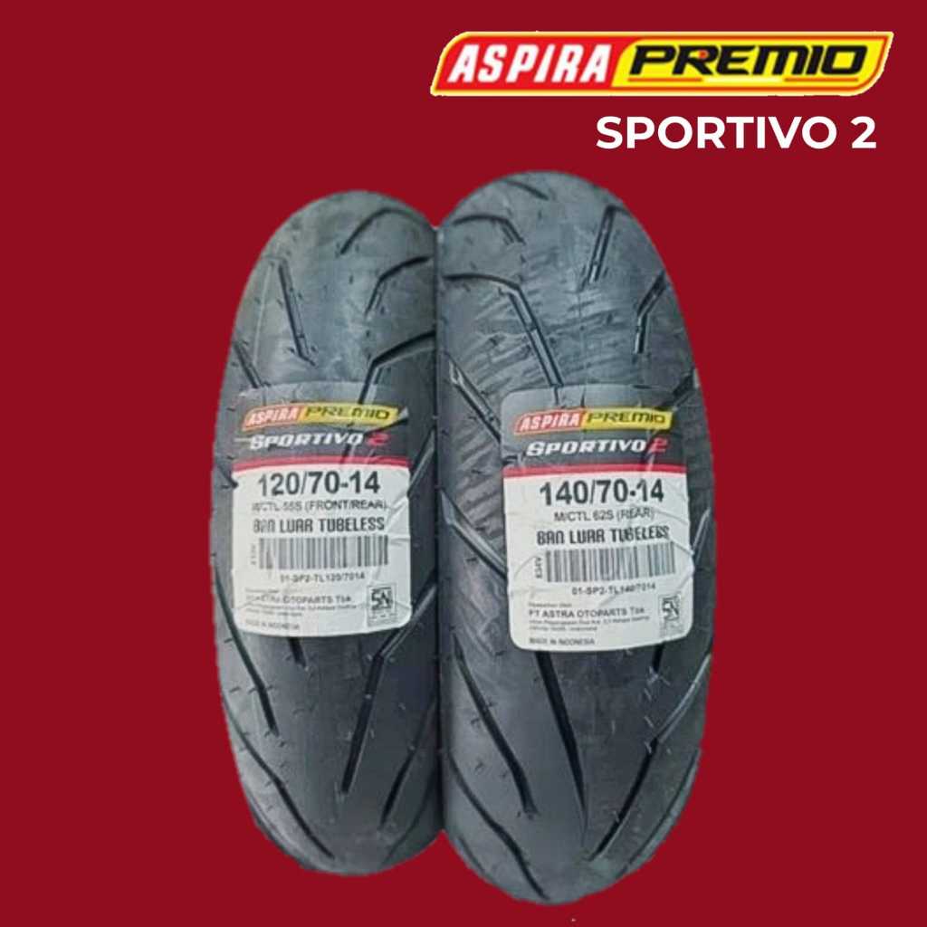 ASPIRA PREMIO SPORTIVO 2 PCX/AEROX RING 14 BAN TUBELESS