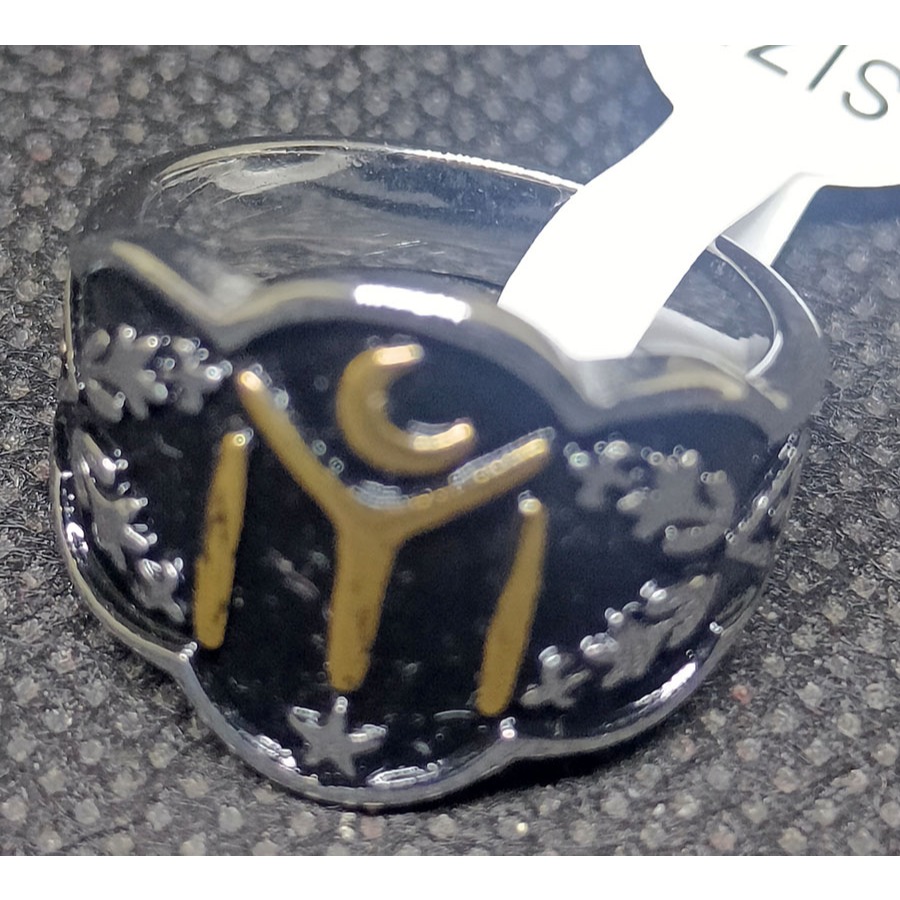 Cincin Original Stainless Steel 316L Batu Hitam IYI Turkey list Kuning