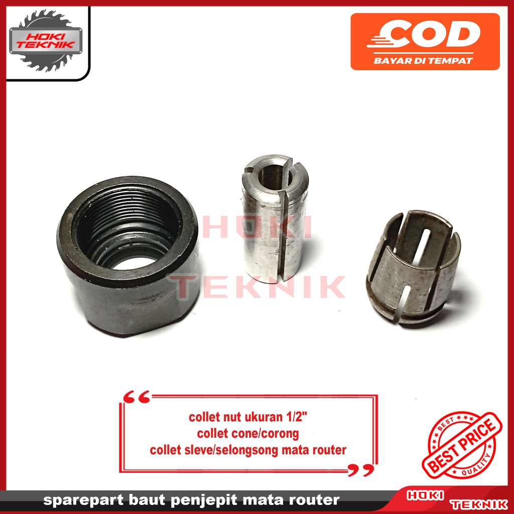 Baut Penjepit Selongsong Mata Router Profil Besar Set