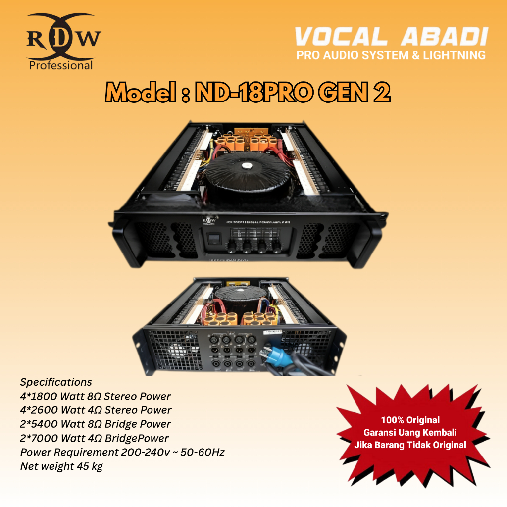POWER AMPLIFIER RDW ND-18PRO GEN 2