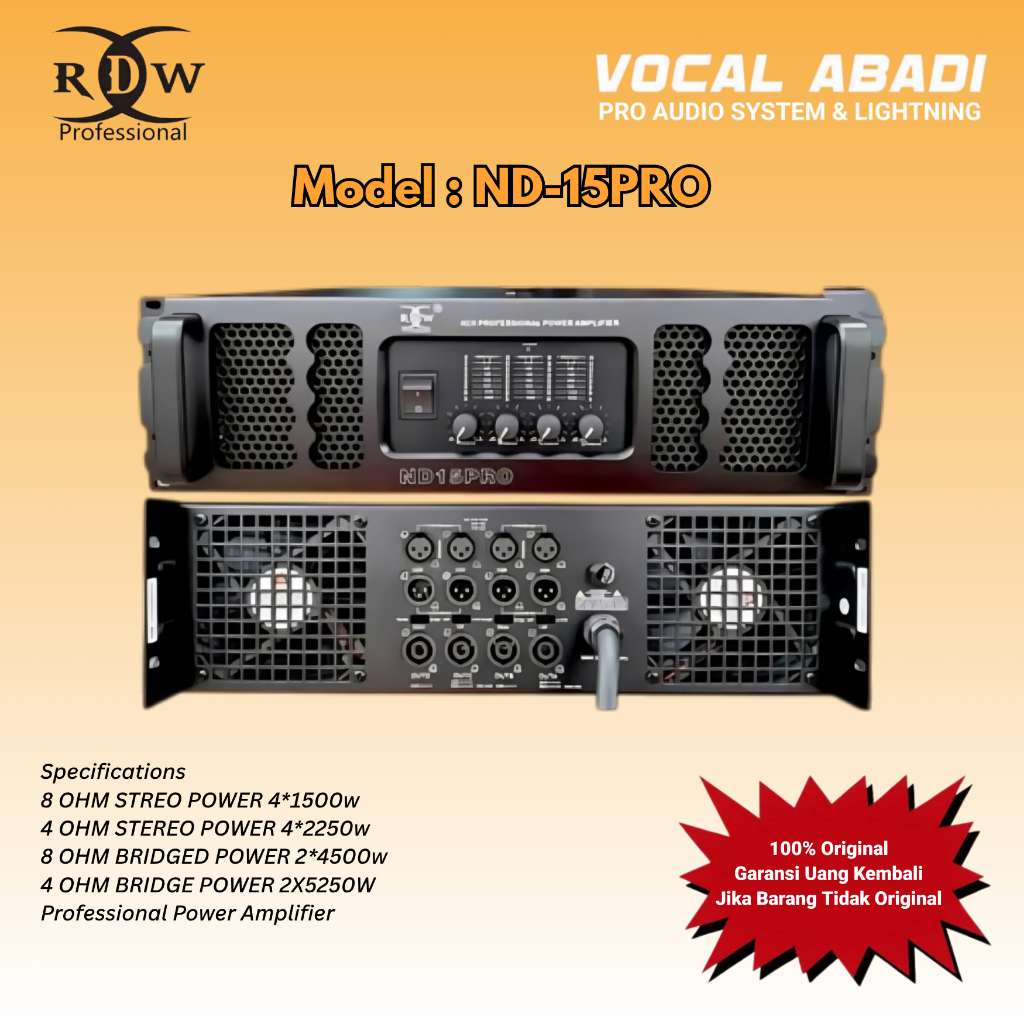 POWER AMPLIFIER RDW ND-15PRO