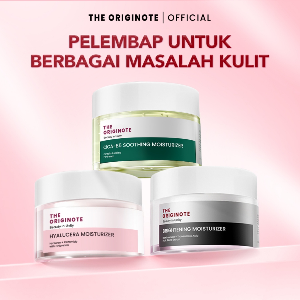 The Originote Moisturizer – Hyalucera, Cica B5, Brightening | Pelembab Wajah Mencerahkan Kulit Sensi