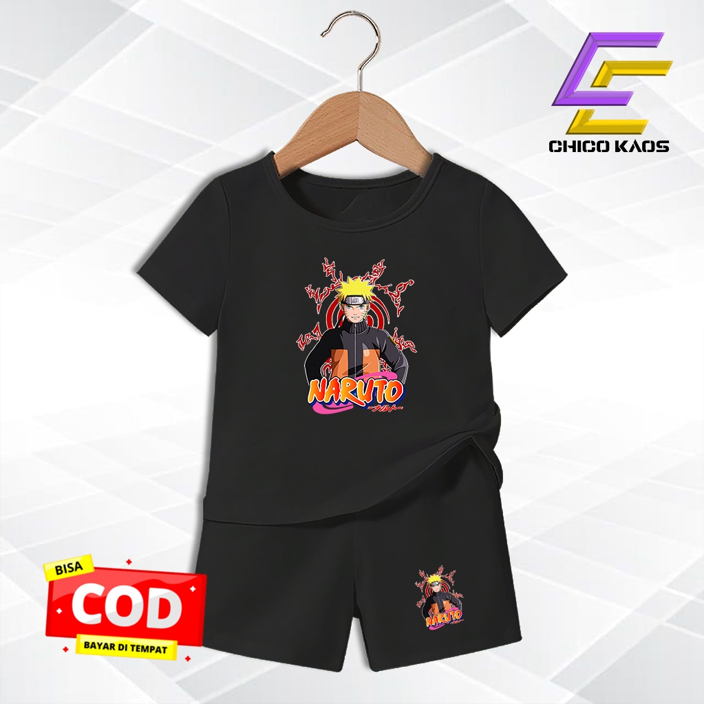 Baju Setelan Naruto Anak Laki Laki - Kaos Distro Karakter Naruto  Keren
