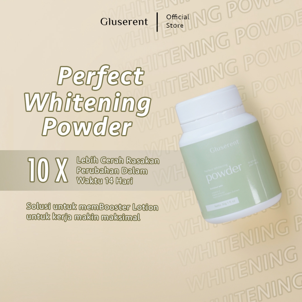 Gluserent - Serbuk Booster Untuk Memutihkan Badan Booster Badan BPOM Serbuk Pemutih Badan 30gr