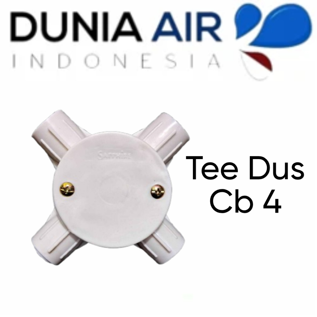 tee dus cabang 4 t dus t dos putih circular junction terminal