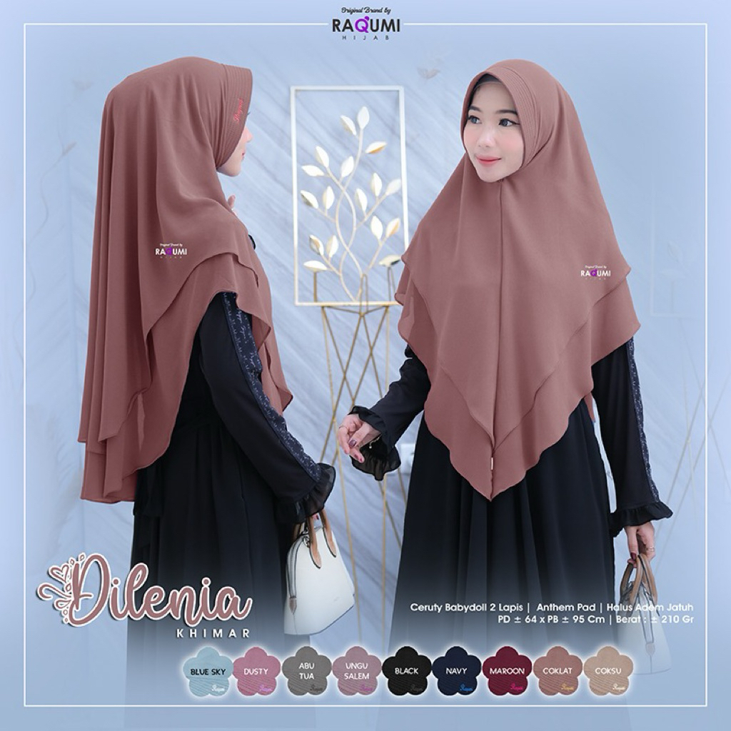 DILENIA KHIMAR ORI BY RAQUMI HIJAB // HIJAB PREMIUM KHIMAR BY RAQUMI HIJAB // KHIMAR INSTAN // KHIMA