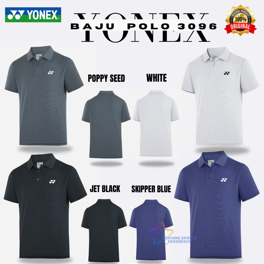 BAJU BADMINTON BULUTANGKIS YONEX POLO / KERAH 3096 ORIGINAL