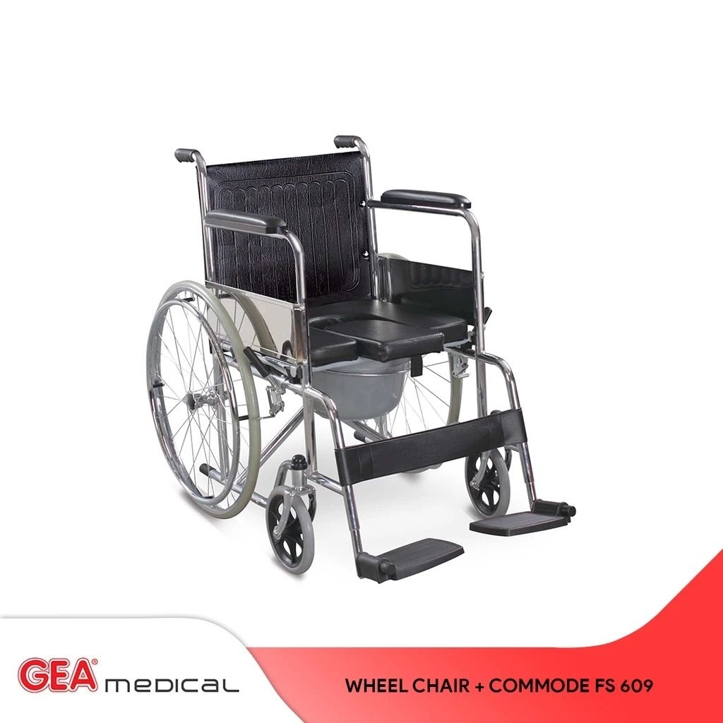 Kursi Roda 2 in 1 Kursi + tempat BAB Gea FS 609