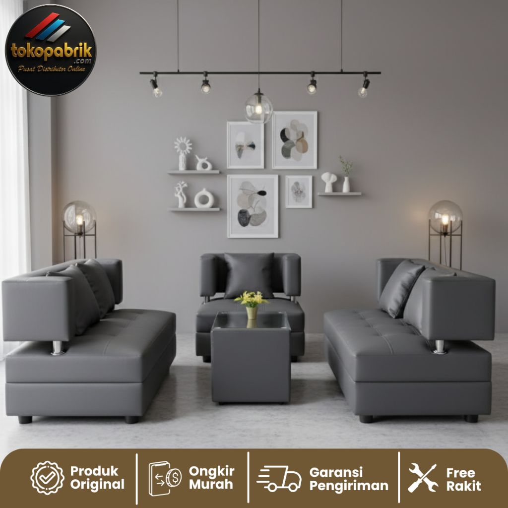 Sofa Jasmine Kotak Bahan Oscar - Midili Sofa Tamu Minimalis Termurah Garut Bandung Cimahi Cirebon Ga
