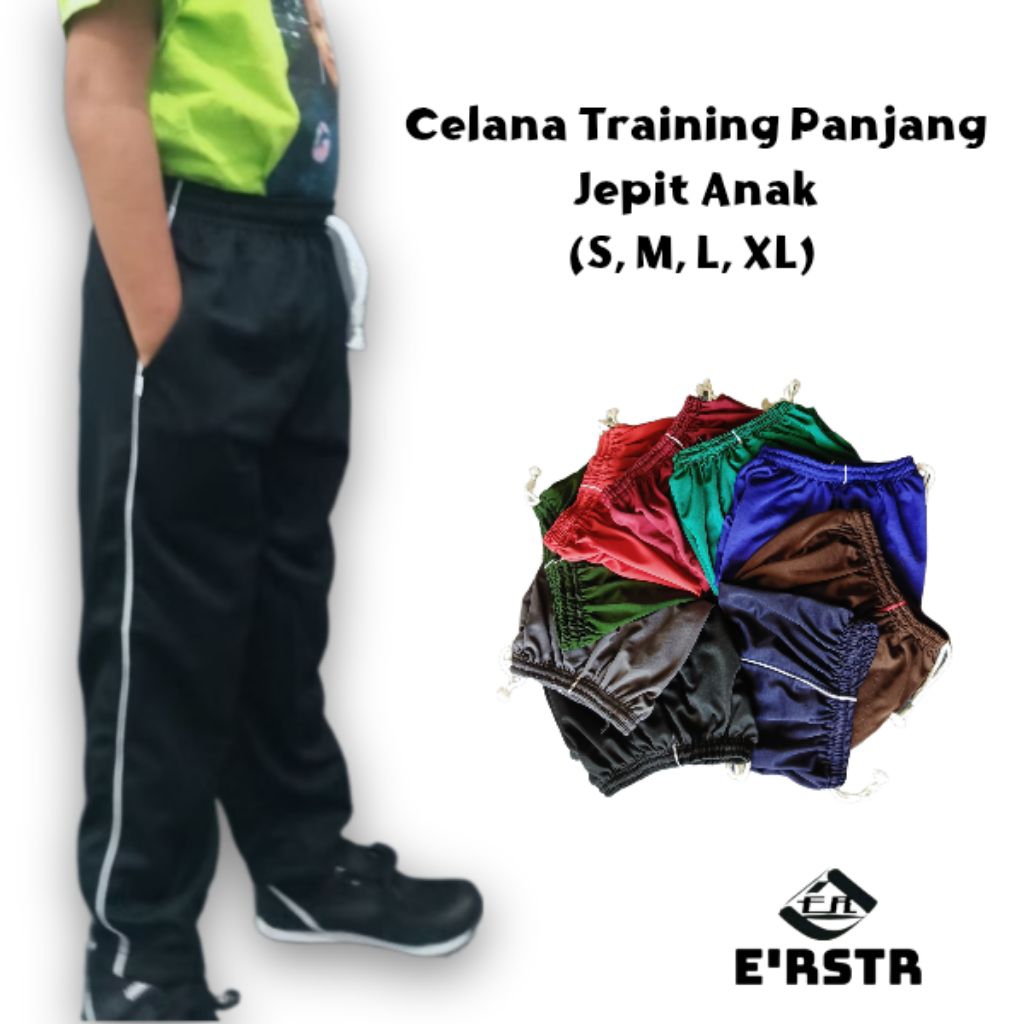 Celana panjang anak list satu - Training panjang anak jepit - Celana kolor tebal anak