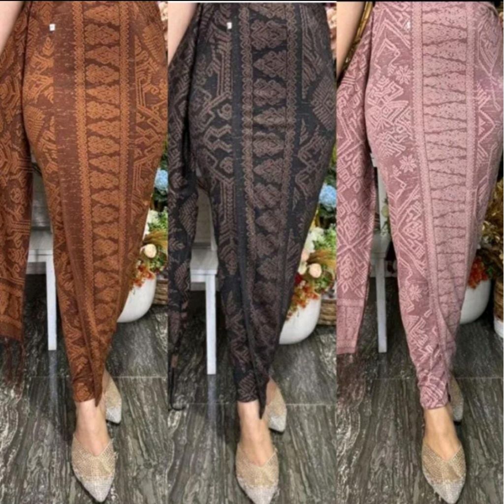 Kamen jadi Jaguar Serat stretch set selendang - Rok premium streat