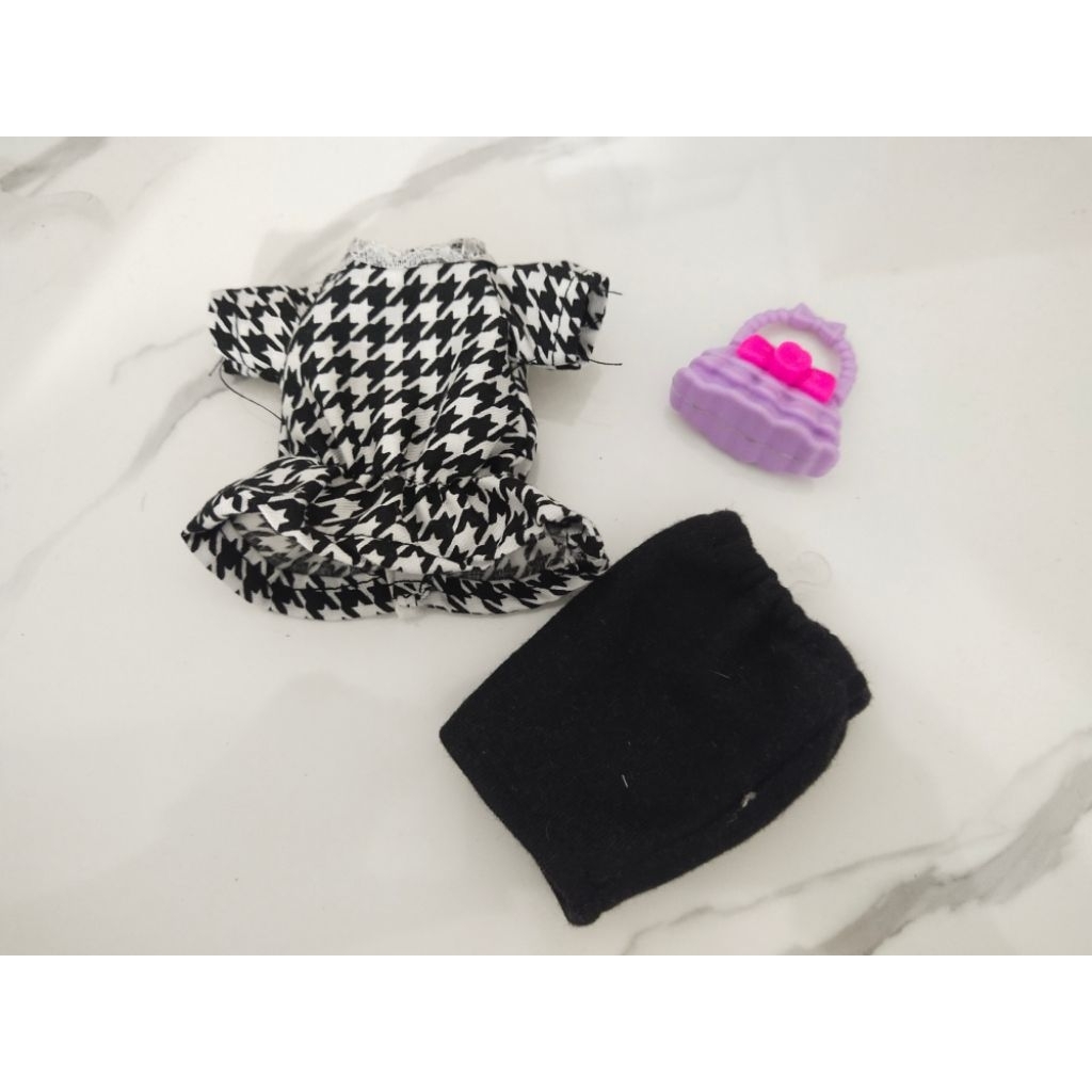 setelan peplum dan rok span barbie/baju Barbie/baju boneka barbie