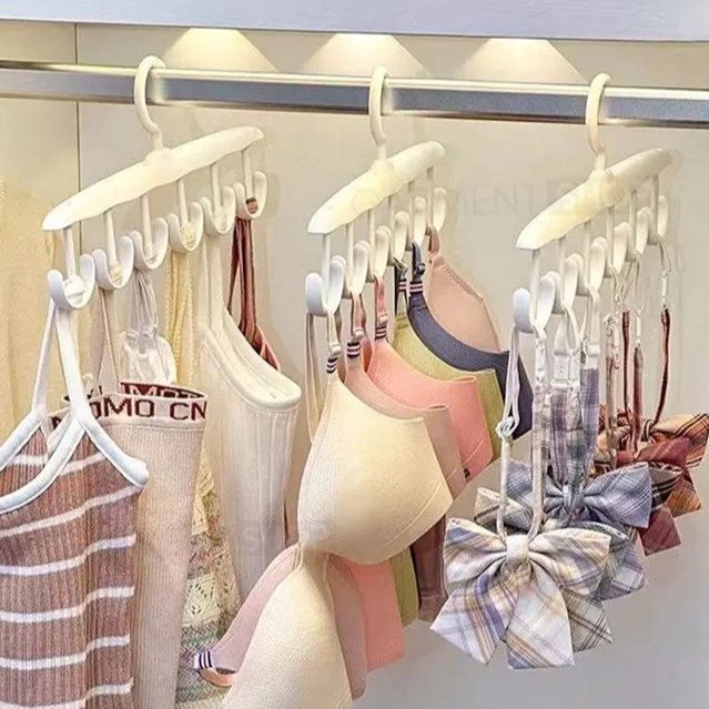 Gantungan Dasi Hanger Syal Pakaian Gantungan Tas Topi 12 Hook Plastik Cabang Walking Closet Vilo