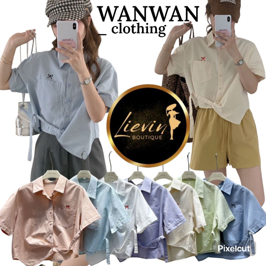 [TERBARU] KEMEJA WANWAN CROP TOP PITA // WANWAN BANGKOK // WANWAN CLOTHING