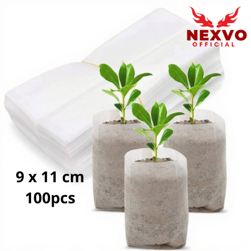 100 PCS Kantong Tanaman Pembibitan/ Kantong Benih Biodegradable/ Kantong Penanaman Kain