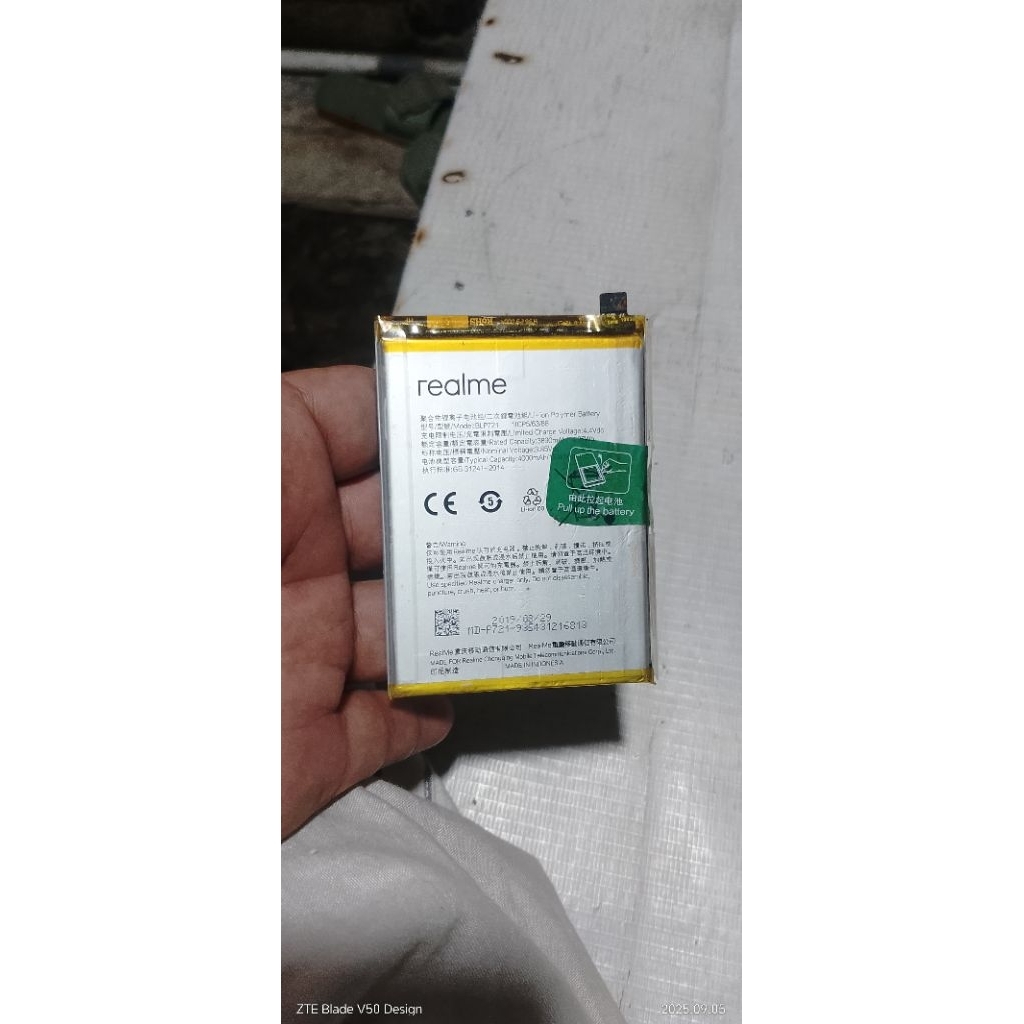 battery HP realme C2 asli original copotan second normal
