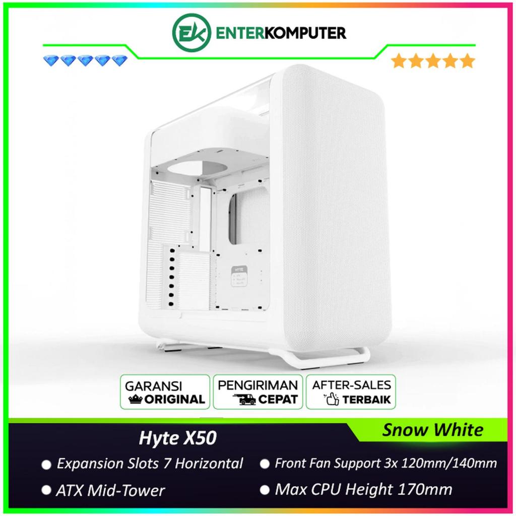 Hyte X50 Snow White - Modern Performance ATX PC Case