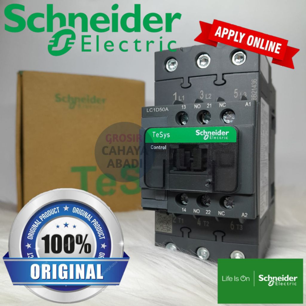 contactor/kontaktor schneider 80a lc1d50am7 220vac 3phase/kontaktor Schneider lc1d50m7 kontaktor Sch