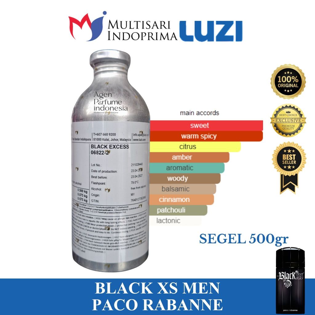 BLACK XS MEN PACO RABANNE By LUZI Segel 500gr