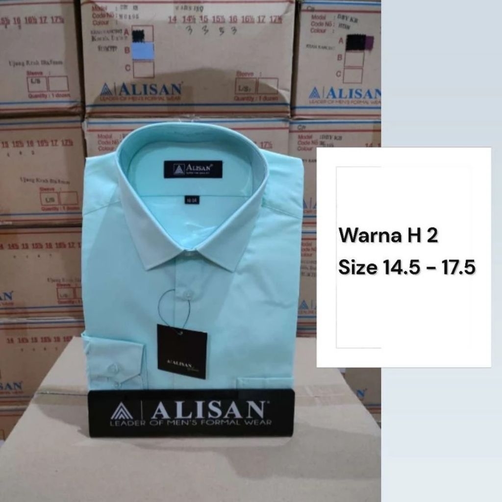 Kemeja Alisan Top Brand Reguler Lengan Panjang Warna H-2