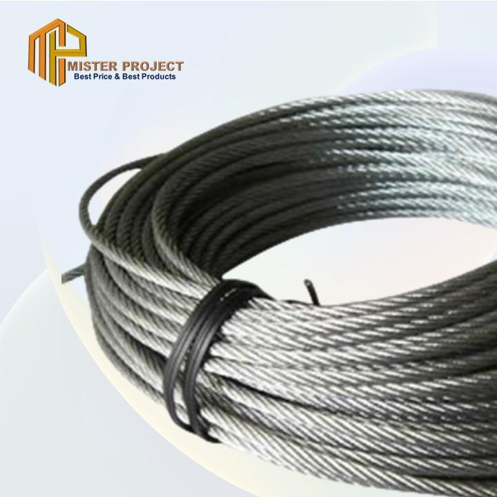 Kawat Seling 2mm Full Baja Hitam /Wire Rope IWRC 2 mm Seling Proyek
