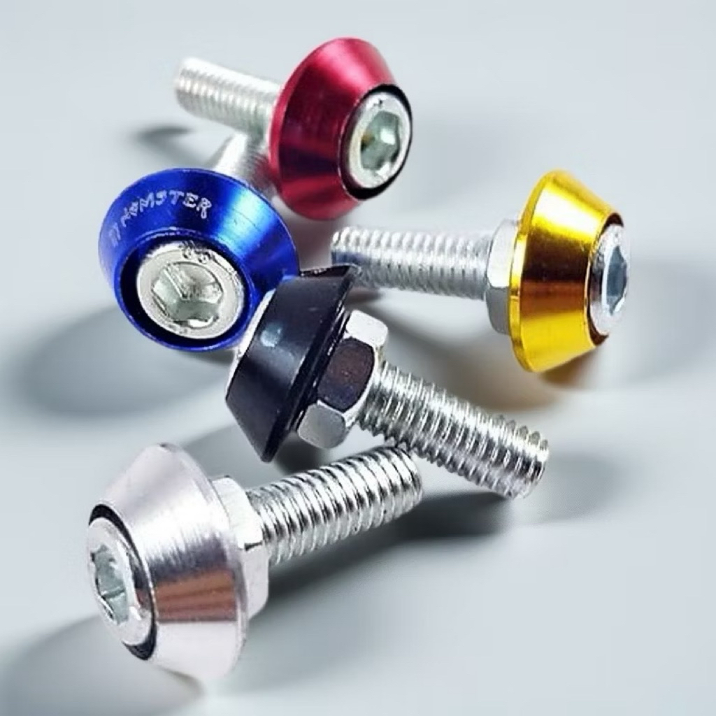 Baut Monel L Kerucut atau Baut L 10 Plus Ring Monel Warna Beragam Per Biji