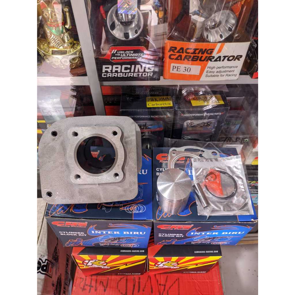 BLOK CYLINDER BLOK CMS INTER BIRU FIZR FIZ R F1ZR F1Z R FORCE 1 FORCE1 56 MM SUDAH PORTING SET PISTO