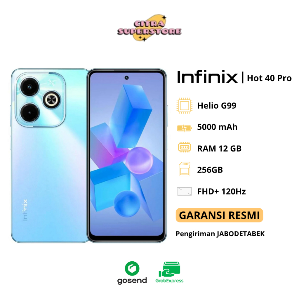Infinix Hot 40 Pro 8/256 &  ram 12/256gb Bergaransi hp gaming