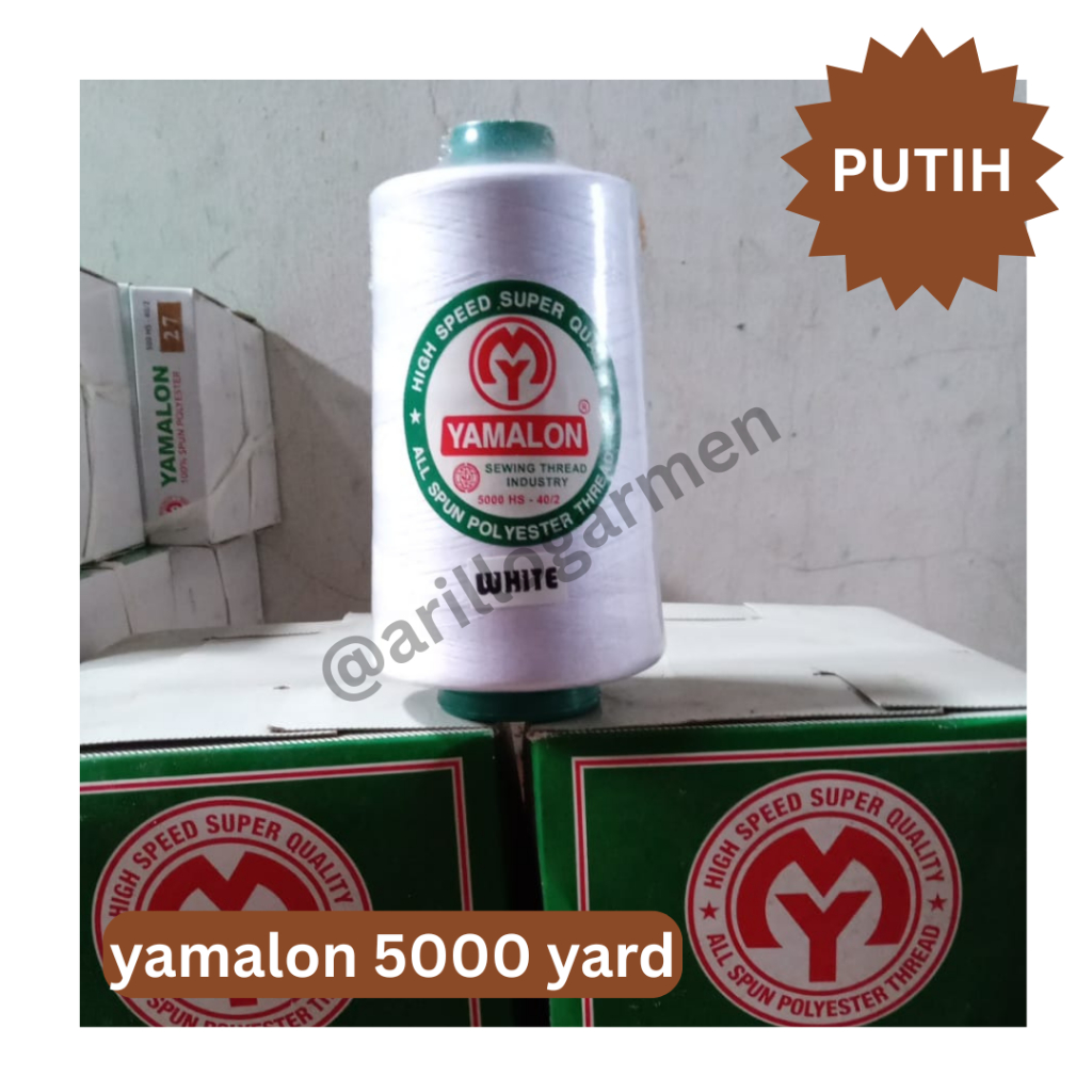 Benang Jahit Yamalon 5000 Yard  (Warna Putih)