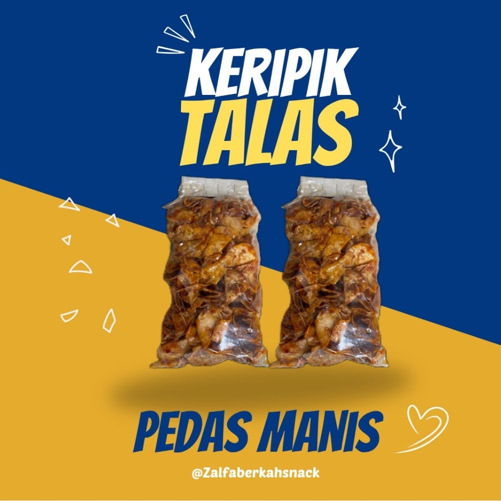 kripik talas pedas manis