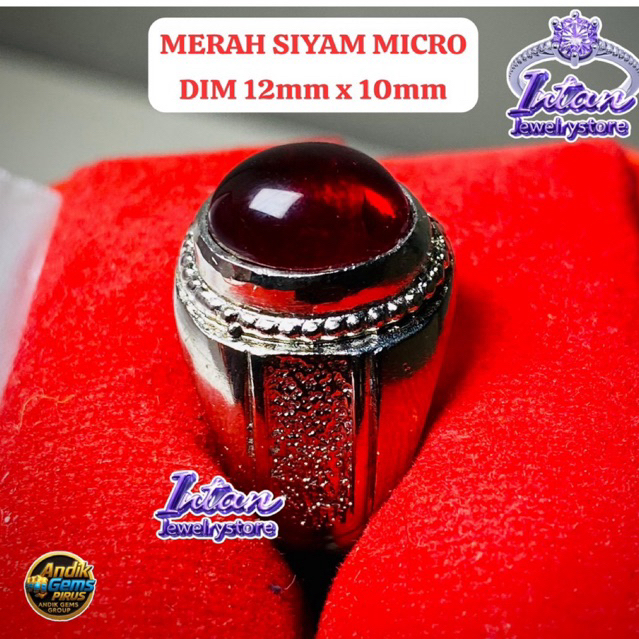 Cincin merah delima siem ring alpaka super elegan