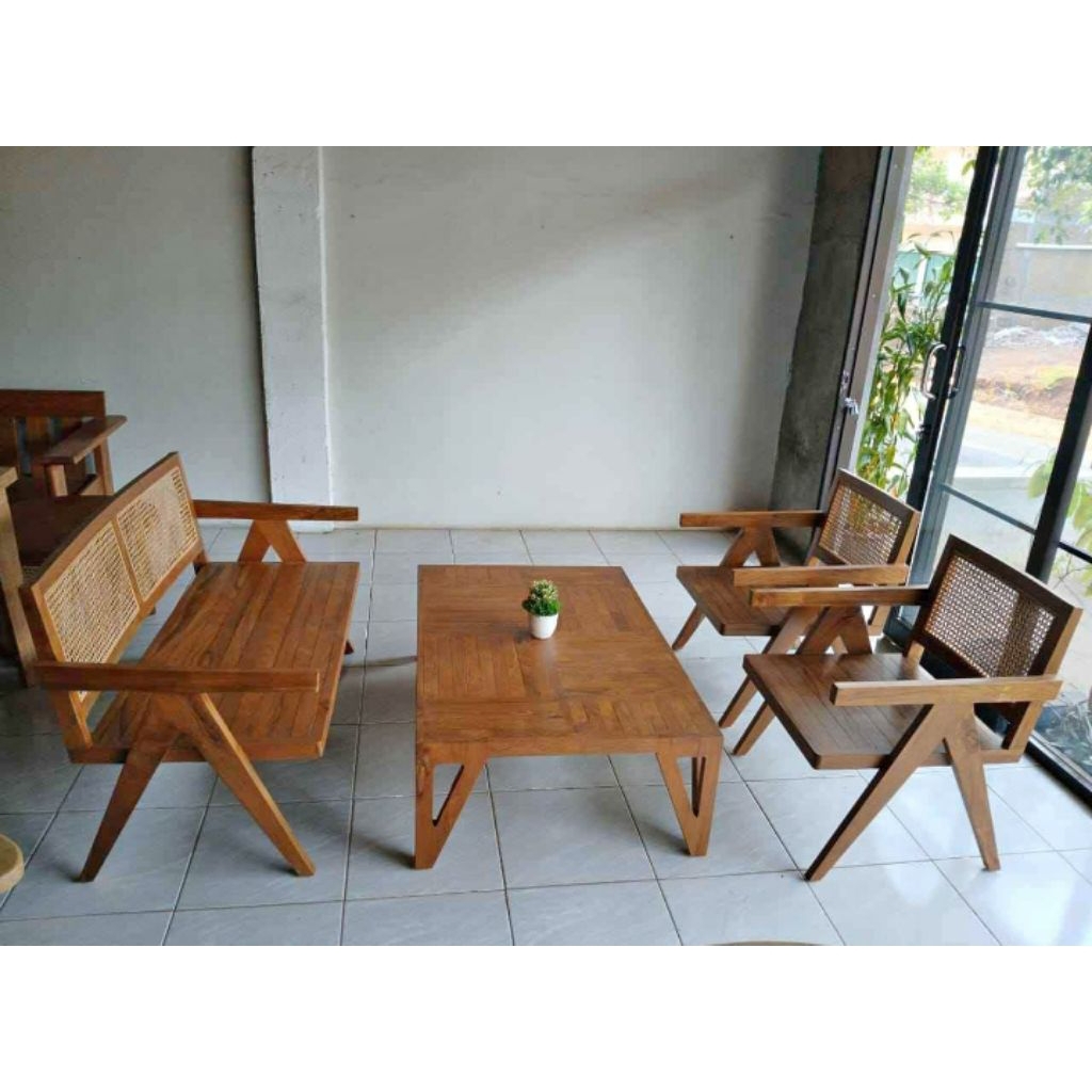 kursi tamu minimalis rotan jati/kursi jati rotan ruang tamu/kursi rotan jati minimalis/kursi jati ro