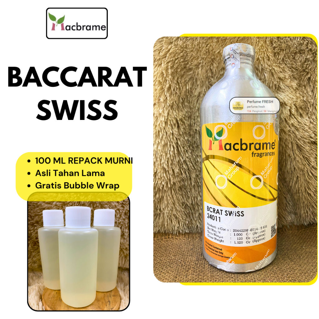 Bibit Parfum Macbrame - BACCARAT SWISS Grade SUPER 100 ML Berkualitas