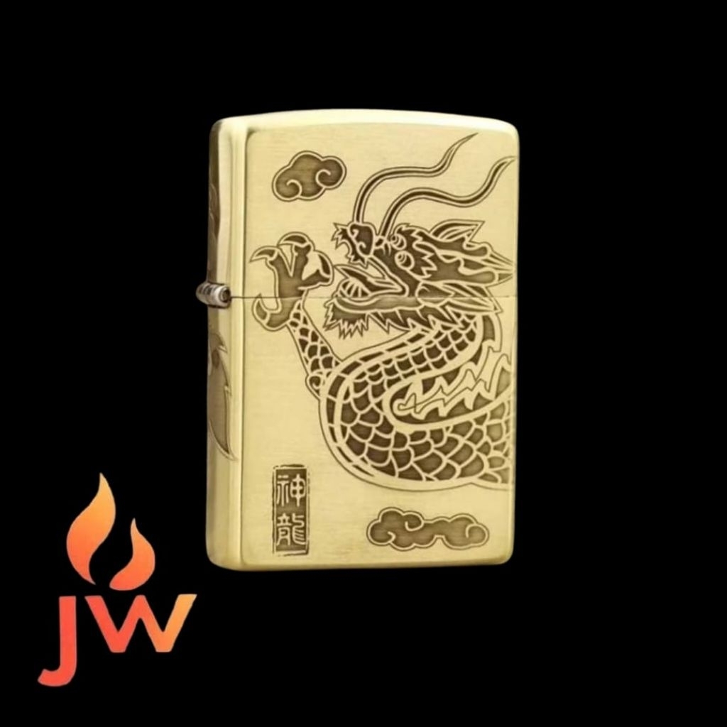Korek Zippo Grafir Motif Naga Jepang- Premium