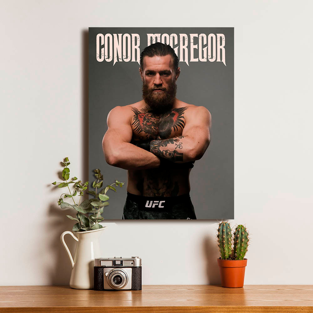 Poster Conor McGregor Dekorasi Hiasan Pajangan Dinding Bingkai Kayu Wall Decor Siap Pasang