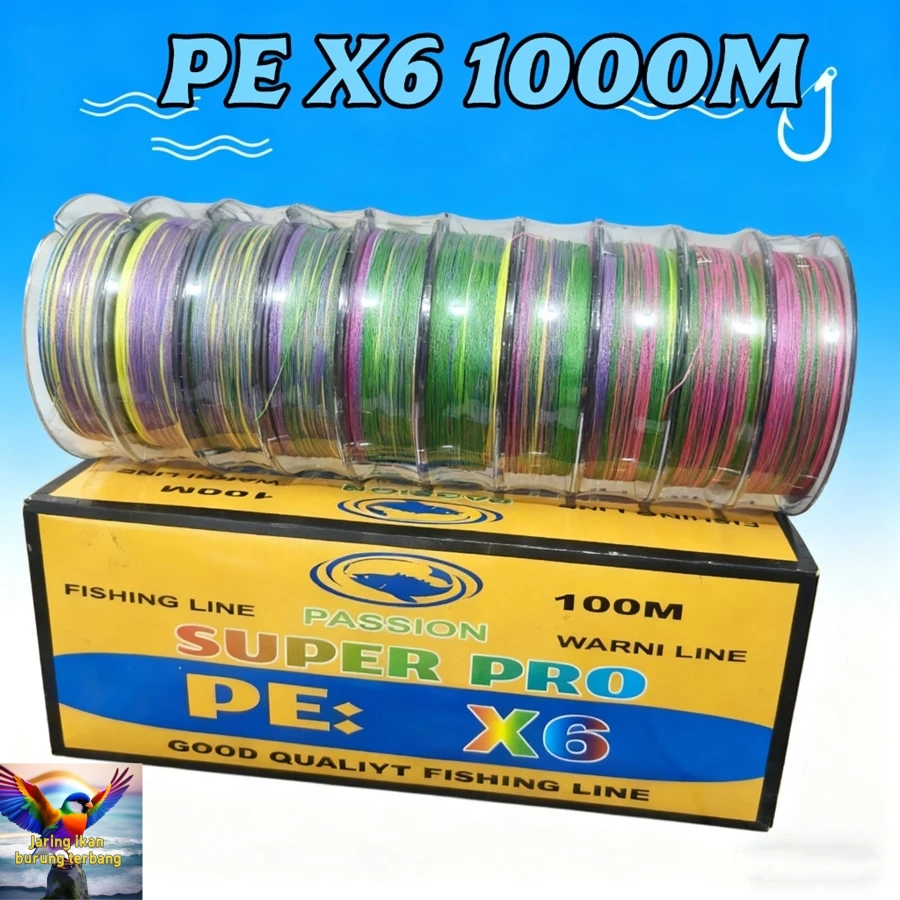 Senar Pancing PE X6 Power Libra Connecting 1000M / Tali PE Braid X6 Power Libra 1000 Meter
