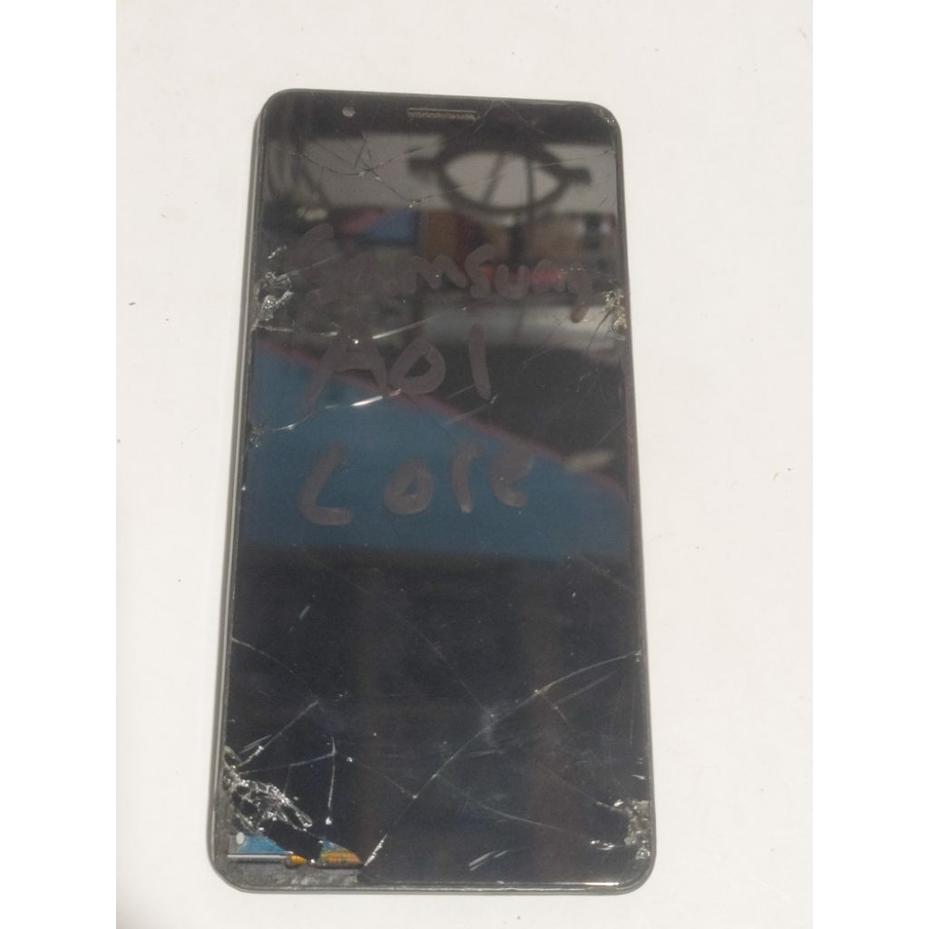 frame tatakan lcd Samsung A01 core original copotan hitam