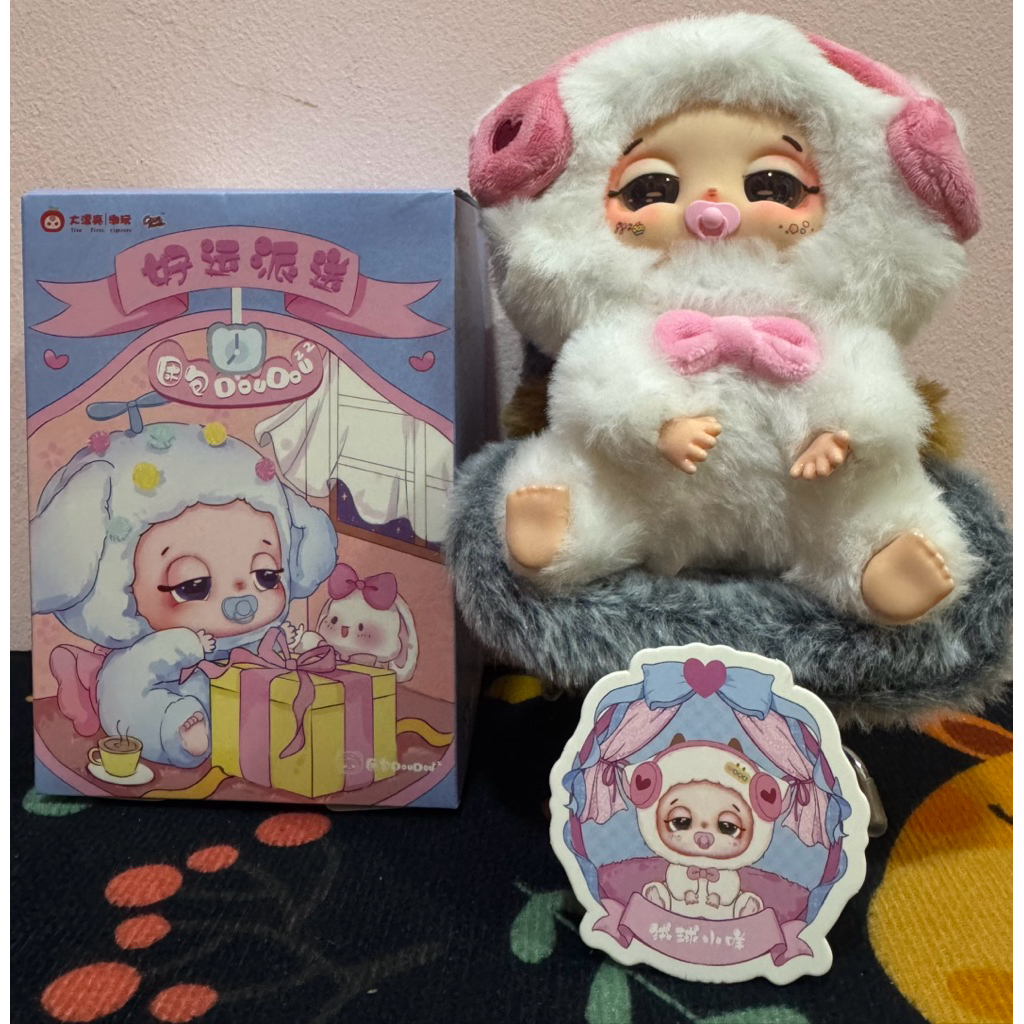 Sleepy Baby Doudou - Putih Pink Pakai Headset