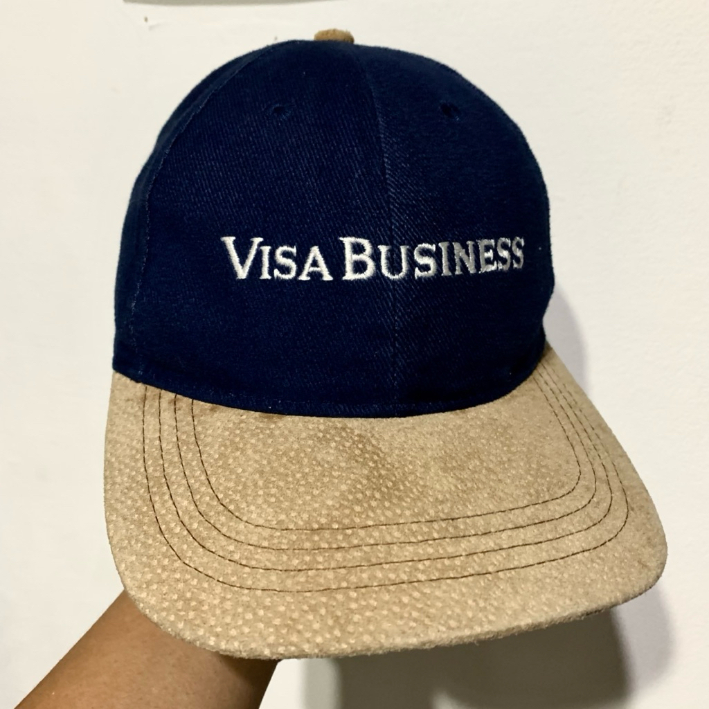 Jual Topi 90’s Vintage Retro Visa Master Card Official Bahan Suede